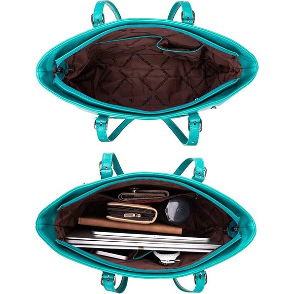 Fashion 3 pcs Handbag Set Leopard Print Tote Large Shoulder Bag Vegan Le… - Picture 4 of 12